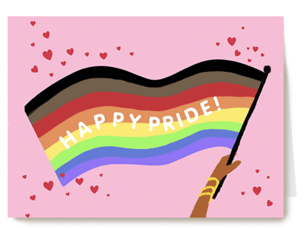 Happy Pride waving flag