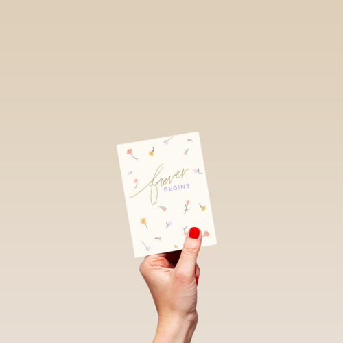 forever begins on your wedding day with flowers