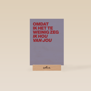 liefde kaart andc omdat ik het te weinig zeg ik hou van jou