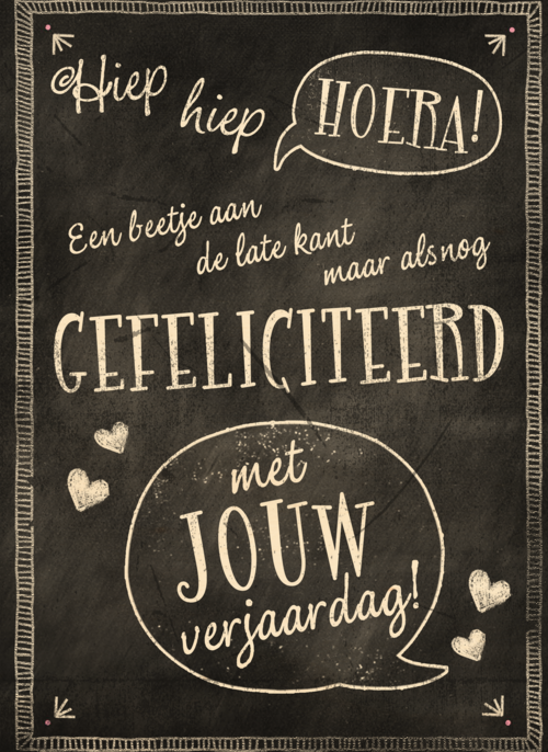 schoolbord aan de late kant