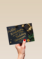 Kerstkaart chique zwart goud