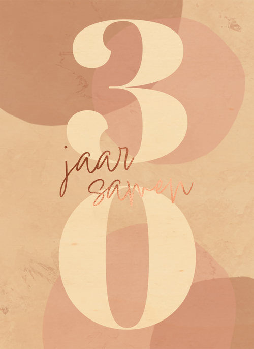 Houten Kaart Huwelijksjubileum | Houten Kaart Hallmark | Huwelijksjubileum | Love Story 30 Jaar Samen