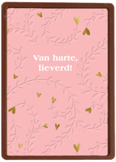 Stijlvolle verjaardagskaart Van harte lieverd