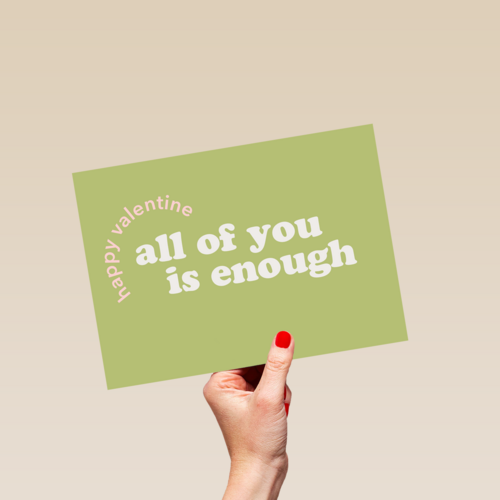 valentijn vriendschap kaart all of you is enough