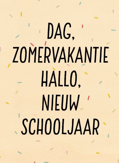Houten Kaart Back To School | Houten Kaart Hallmark | Back To School | Dag Zomervakantie
