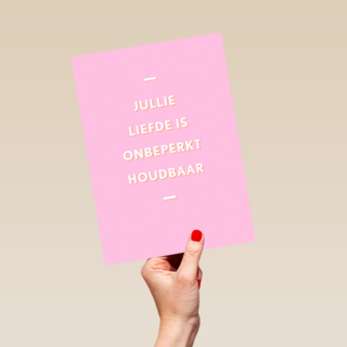 Trouwjubileum Jullie liefde is onbeperkt houdbaar