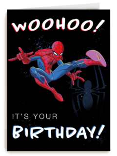 Spiderman verjaardagskaart woohoo
