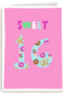 Verjaardagskaart roze sweet 16 tiener meisje