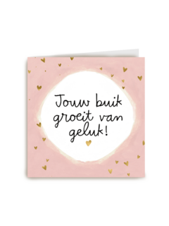zwangerschap felicitatie jouw buik groeit van geluk