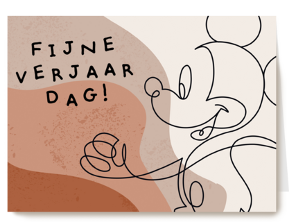 Mickey Mouse fijne verjaardag kaart