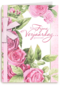 roze rozen met strik