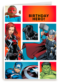 Avengers fotokaart Birthday Hero