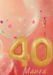 verjaardag kaart leeftijden 40 vrouw ballonnen