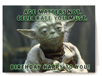 verjaardag kaart yoda