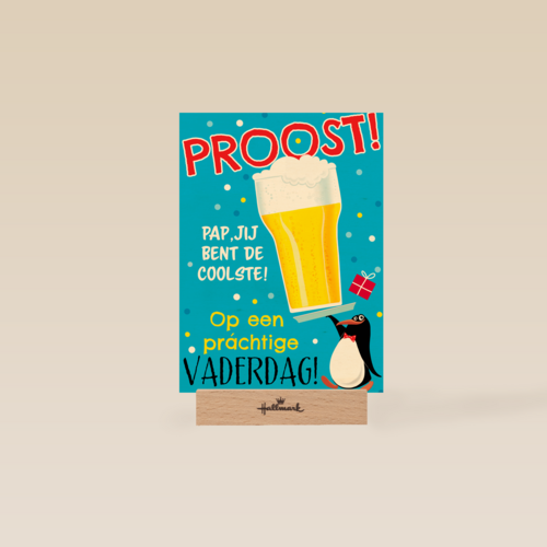 vaderdag kaart pinguin proost