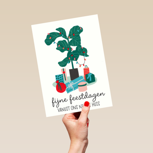 fijne feestdagen vanuit ons nieuwe huis kaart