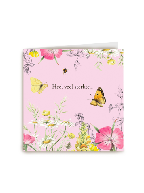 Kaart flowers by Marjolein Bastin Heel veel sterkte