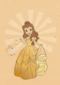 prinses kaart disney blanco belle