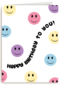 verjaardag kaart hip smilies happy birthday to you
