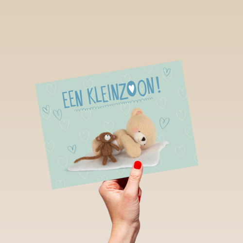 Een knuffelaapje voor jullie kleinzoon