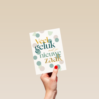 Veel geluk nieuwe zaak