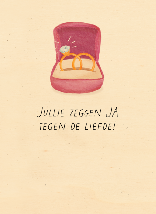 Houten Kaart Verloving | Houten Kaart Hallmark | Verloving | Jullie Zeggen Ja Tegen De Liefde Verloving