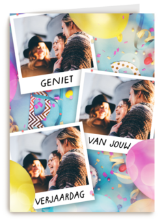 verjaardag kaart foto geniet van jouw verjaardag
