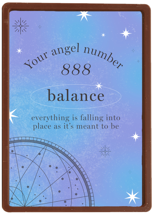 Chocolade Kaart | Hallmark | Angel Numbers 888 Balance Stijlvol