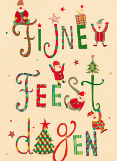 Kerstkaart turnowsk fijne feestdagen