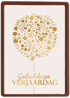Gouden ballon met Gelukkige verjaardag