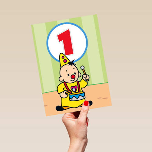 Bumba verjaardagskaart 1 jaar