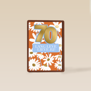 een bloemige verjaardagskaart voor 70