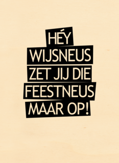 Verjaardagskaart 20 hey wijsneus