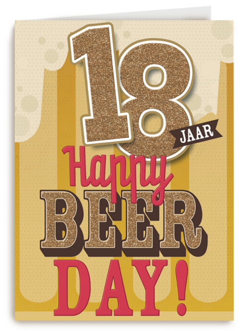 verjaardag leeftijden happy beer day 18