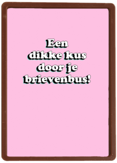 Zomaar kaart een dikke kus door de brievenbus