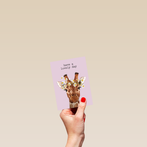 verjaardag kaart hip have a lovely day giraffe