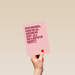moederdag kaart hip de liefste