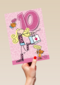verjaardag leeftijden 10 jaar roze