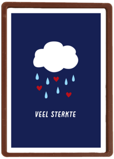 Sterkte kaart wolkje met hartjes regen