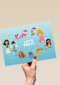 Verjaardagskaart Disney karakters lets party