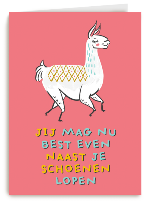 naast je lama schoenen lopen