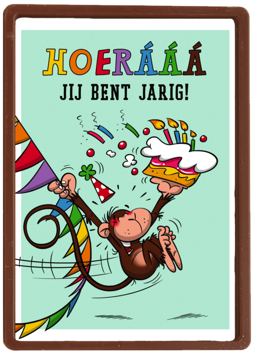 hoera jij bent jarig aap