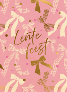 Lentefeest roze strikken