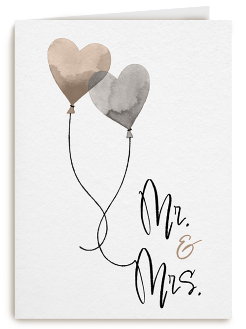 Pas getrouwd kaart Mr and Mrs