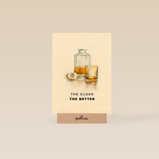 verjaardgskaart met whiskey the older the better