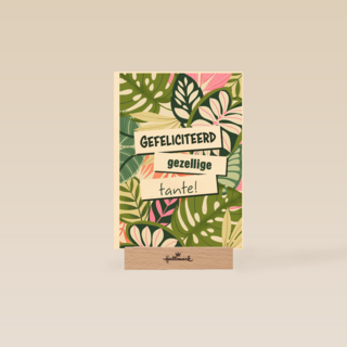 verjaardagskaart met jungle voor een tante