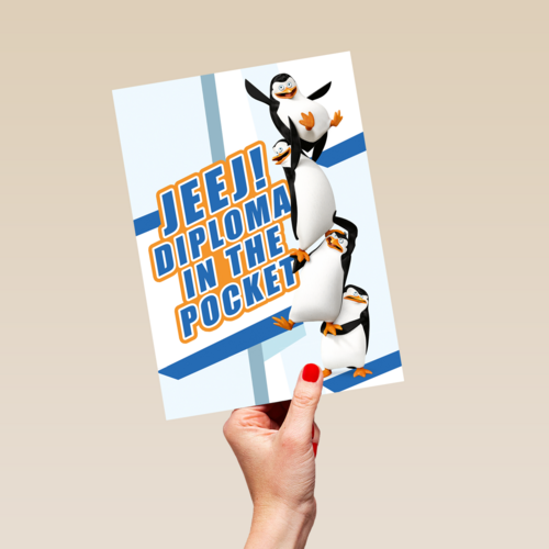 Penguins Jeej diploma in the pocket