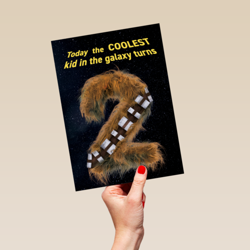 Star Wars verjaardagskaart 2 jaar