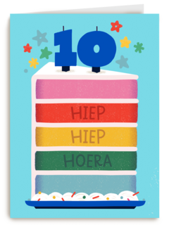 Hiep Hiep Hoera 10 jaar jongen