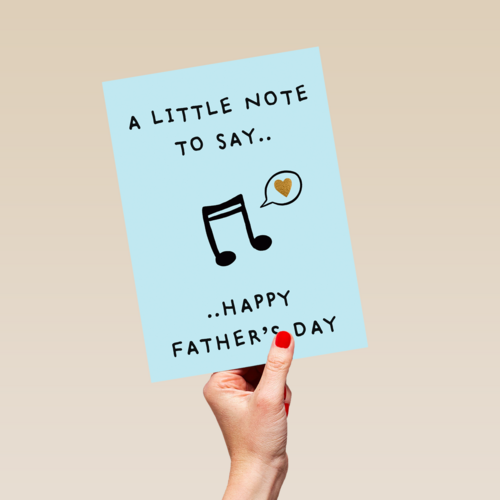 vaderdag kaart hip a little note to say happy vaders day